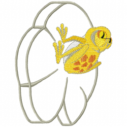 Frogs Embroidery Design 10